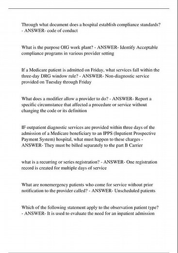 HFMA CRCR EXAM,PRACTICE EXAM,REVIEW,STUDY GUIDE AND CERTIFICATION EXAM ALL QUESTIONS AND WELL ELABOR