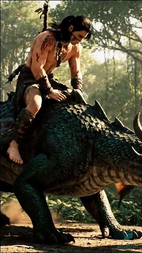 Tribal Warrior Rides the Dragon #tribal #cinematic #dragon
