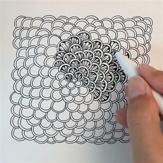 Basic Zentangle Drawing Patterns 禪繞畫基礎圖形練習