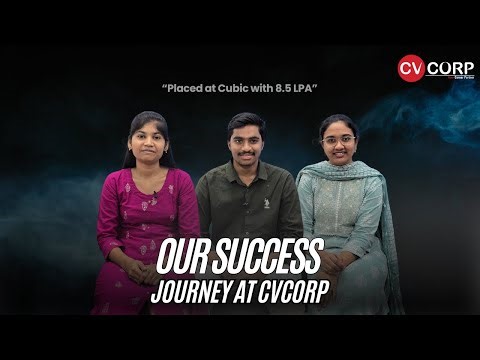 CVCORP Students Crack ₹8.5 LPA at Cubic Transportation Systems | Best IT Training Institute in Hyd