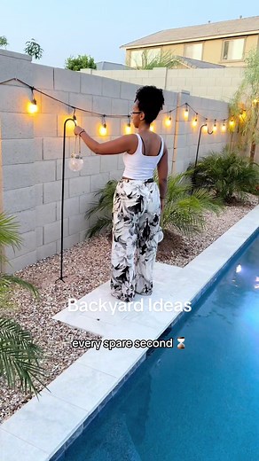 I found these super cute lights for the backyard! They are solar powered and turn on once its dark outside! I wish they were a little bigger but I’m in love! 😻 . #homedecor #homedecorideas #homedecorinspo #backyardvibes #backyardfinds #backyardideas #backyarddesign #backyarddecor