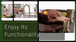 APPASO Gold Kitchen Faucet 3 Hole, Brushed Gold Kitchen Faucet with Soap Dispenser and Pull Down Sprayer, Solid Steel High Arc Faucets with Separate Handle Stainless for 2 Hole & 3 Holes Sink