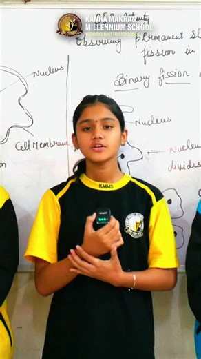 𝐊𝐚𝐧𝐡𝐚 𝐌𝐚𝐤𝐡𝐚𝐧 𝐌𝐢𝐥𝐥𝐞𝐧𝐧𝐢𝐮𝐦 𝐒𝐜𝐡𝐨𝐨𝐥 on Instagram: "Title: Observing Binary Fission in Amoeba 🔬🧫 Students explored the fascinating world of microorganisms by observing a permanent slide of Amoeba undergoing binary fission under the microscope. They carefully identified each stage of this asexual reproduction process, from the division of the nucleus to the splitting of the cell body, resulting in the formation of two identical daughter cells. This practical activity enhanc