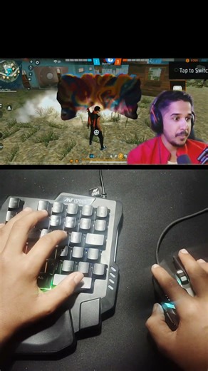 Pc❌mini mobile setup ✅Free Fire Gaming Keyboard|⌨️🖱📱Mix Pro Geek Gamer #freefire​