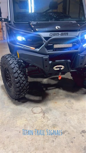 Titan Trail Signal Can-Am Defender HD11, plug and play turn signal kit installed #hd11 #canam #utv