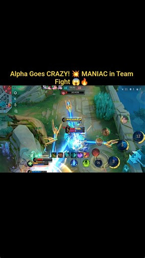 UNSTOPPABLE Alpha 😱 Maniac in Team Fight | MLBB Shorts 🔥 #Alpha #MLBB