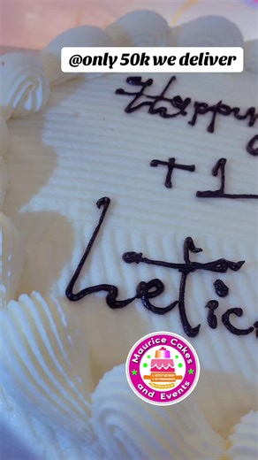 Delicious Birthday Cake in Cream