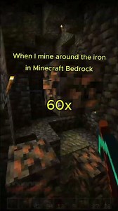 Mining around Iron #minecraft #minecraftsurvival #gaming #minecraftstarterhouse #memes