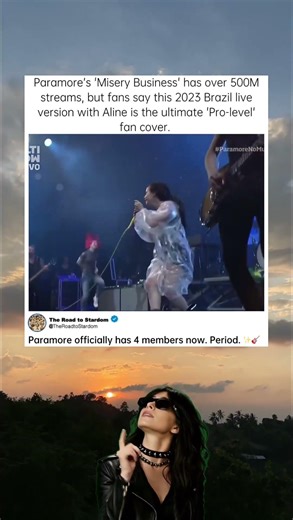 Plot twist: She’s the lead singer now. #Paramore #VocalShowcase #RockStar #LivePerformance