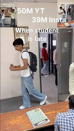 When student is late and think i am not in class #trends #pinklips #fun #school #trendingreel