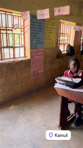 Checking in on P4 mathematics class in Kamuli. 😊 The school year is nearly finished, but the students still study hard to the end! 📚 | Hearts & Hope