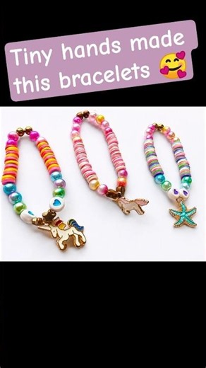 Cute Handmade Bracelets by My Kids 💖 | Easy DIY Beaded Bracelet Craft