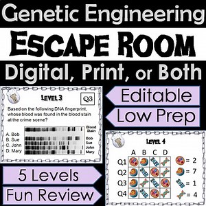 Gene Cloning & Genetic Engineering Activity: Digital Biology Escape Room Game