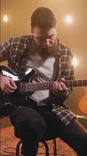 Hartwood Revival Semi Acoustic Guitar, Jet Black #gear4music #electricguitar #musicgear