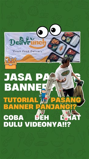 Fresh Food & Snack Delivery on Instagram: "• Kita bukan jasa cetak banner ya dan kita juga bukan lagi kasih tutorial pasang banner. Tapi kita mau kasih tau buat warga Jepara, kalo kami menyediakan jasa catering sehat murah sehat bergizi. Yang ketemu banner ini, bisa foto dan up ke story coba deh. 👀 Perut Happy. Hidup Lebih Easy. 🍱❤️ #delivrunch #viral #cateringonlinejepara #gratisongkir #jepara24jam"