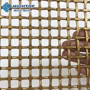 [Hot Item] Customized Stainless Steel Decorative Metal Mesh with Golden Color