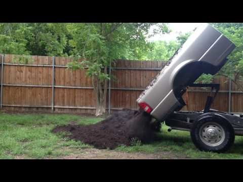Ford ranger custom hydraulic dump bed unloading compost