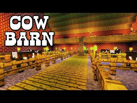 Build a Cow Barn in Minecraft! Plus Simple Breeding System - Tutorial
