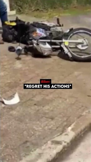 Biker messed with the wrong driver #roadrage