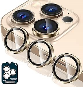 Tensea Camera Lens Protector for iPhone 16 Pro Max/16 Pro/15 Pro Max/15 Pro | Metal Aluminum Alloy Tempered Glass Cover Camera Screen Protector Accessories, Case Friendly