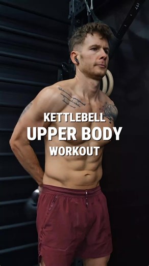Upper body strength isn't just pressing overhead — it's controlling the weight around your whole body. Four movements. One session: Around-the-world variation — coordination that quickly becomes a shoulder and core challenge Clean to press — hips to overhead, pulling and pressing strength in one smooth cycle Rotational swings — core and shoulders guiding the bell side to side Single-arm press — stability tested one arm at a time Different patterns. One connected upper body. Control the bell. Sta