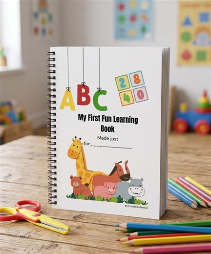 50 Page Toddler Activity Book Printable |preschool Learning Binder |cut & Paste, Tracing, Coloring |fine Motor Skills | Montessori Busy Book - Etsy