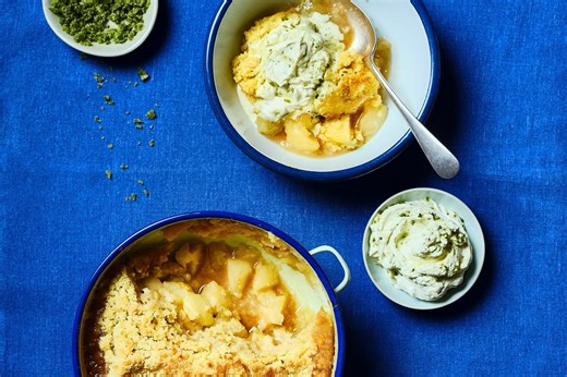 Ryan Riley recipe for joy: Sweet and sour apple crumble with sweet basil cream - AOL