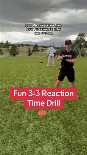 Youth Flag Football 101 | Fun 3:3 Reaction Time Drill #coachd #flagfootball #shorts #drills