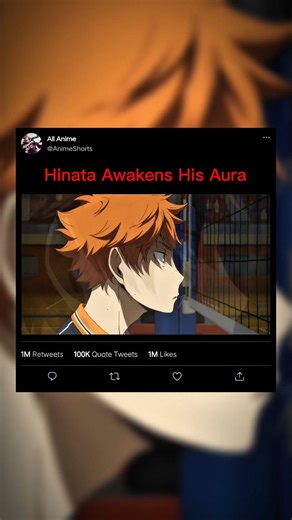 Hinata Awakens His Aura 🔥Play in volleyball 💀🏐#anime #haikyuu #sports #volleyball