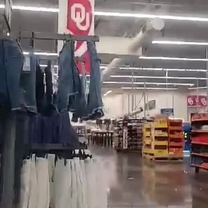 WOW! Large damaging hail fell last night on the west side of Norman, Oklahoma. To make it worse, shoppers in Walmart had to take cover under clothing racks. Permission: Sharleina Karn | Live Storm Chasers