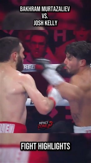 Pure VIOLENCE in the ring 💪 Murtazaliev vs Kelly #boxinghighlights