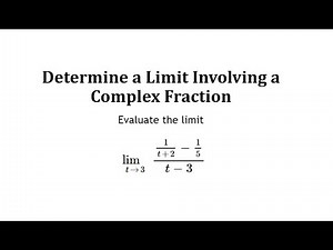 Determine a Limit Involving a Complex Fraction: LCD (2) - Indeterminant Form