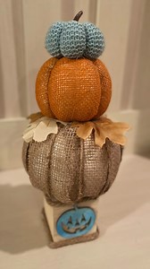 Fall Pumpkin Stack Dollar Tree DIY #dollartree #falldiy #CraftyBeach #dollartreediy #pumpkindiy | Crafty Beach