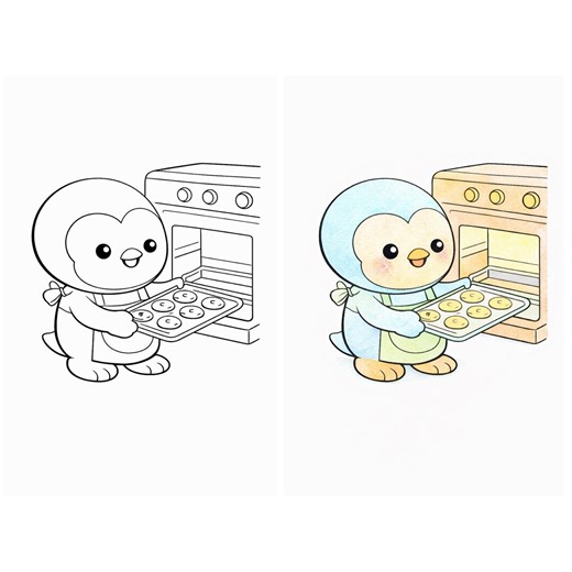 Penguin Coloring Book Printable PDF, Cute Penguin Activity Pages for Kids, Easy Toddler Coloring Sheets, Instant Download - Etsy