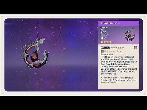 How to Get Free Weapon Catalyst Frostbearer in Dragonspine Genshin Impact 1.2