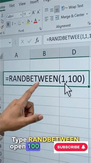 🚀 Excel Secret: Generate Random Numbers in 1 Second! #exceltips #computereducation #trendingreels