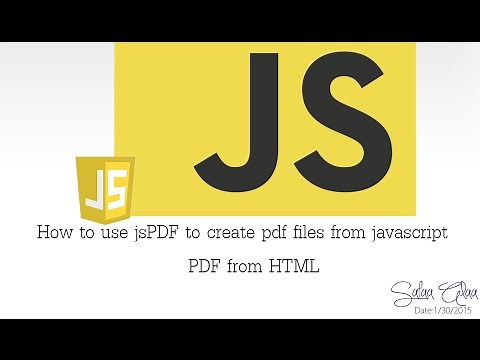 Episode #5: How to use jsPDF to create pdf file using javascript