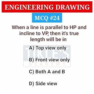 ENGINEERING DRAWING MCQ 24 #shorts #tiklesacademy