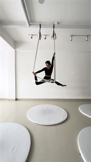 Flying Pigeon Pose: Aerial Yoga Class Day 46