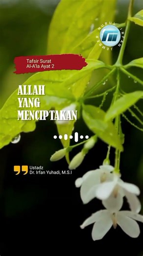 ALLAH YANG MENCIPTAKAN (Tafsir Surat Al-A'la Ayat 2) | Ustadz Dr. Irfan Yuhadi, M.S.I