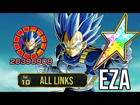 TRUE WARRIOR RACE: 100% LVL 10 LINKS INT LR SSBE VEGETA EZA REVIEW: DBZ DOKKAN BATTLE
