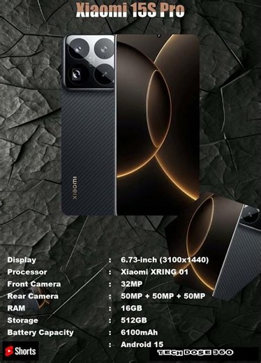 Xiaomi 15S Pro SmartPhone Features|Shorts