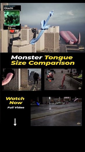 Monster Tongue Size Comparison in City | #monster
