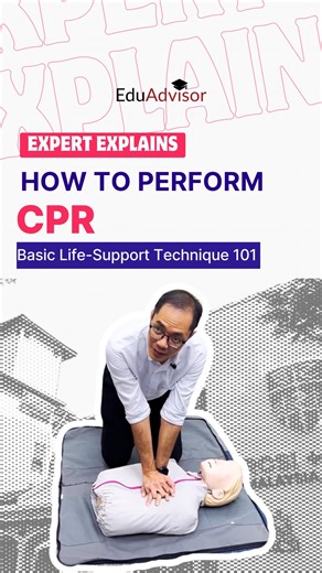 EduAdvisor on Instagram: "It’s always good to know a basic life support skill in case of emergency! Dr Tan from @rcsiucdmalaysia shows how to perform CPR with a few simple steps. #cpr #basiclifesupport #resus #rumc #eduadvisormy"