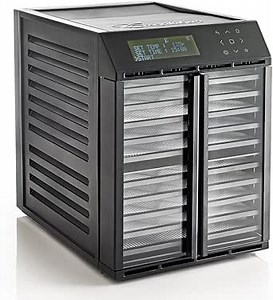 Excalibur RES10 10-Tray Electric Food Dehydrator with Smart Digital Controller Features Two Drying Zones with Adjustable Time and Temperatures Program and Save 30 Recipes Made in USA, 10-Tray, Black