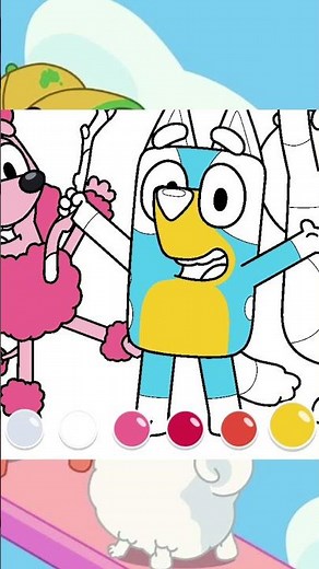Color Bluey and Squad : Let's Play! | BLUEY Coloring Page