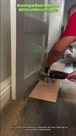 Cutting a Door Bottom Without Removing It