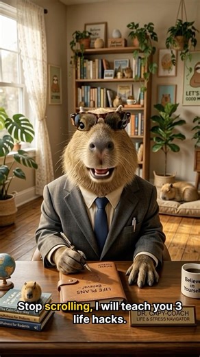 Capybara Gives Life Hacks You Needed 😂 #shorts