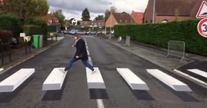 Le premier passage piéton 3D de France est dans les Hauts-de-France. (VIDÉO)