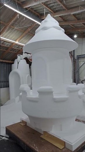 Castle top 7 meters high milled with the robot #sprutcamrobot #cadcam #robotmilling #castle